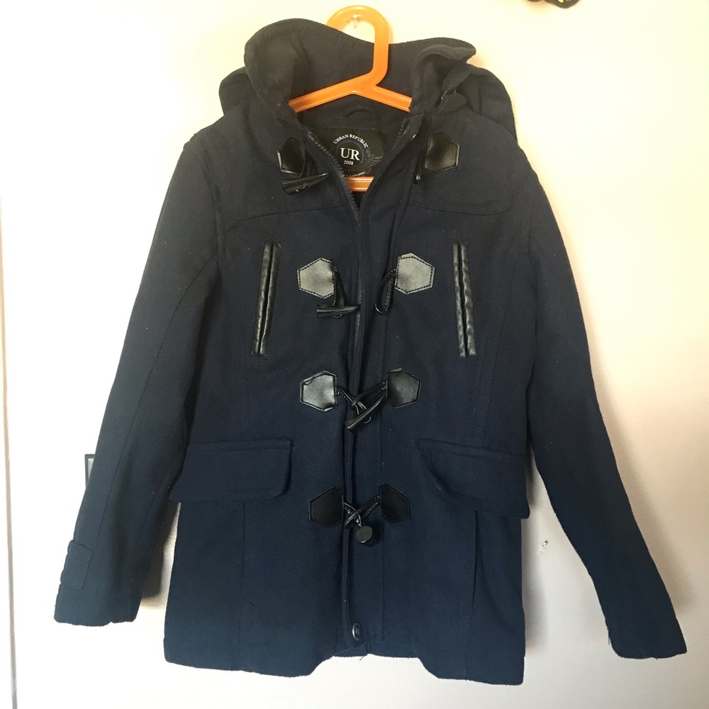 Urban Republic Boys Navy Blue Peacoat Sz 8
